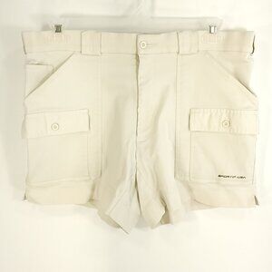 Sportif USA Shorts Men's 40 Cream Cargo Stretch Hiking Fishing Outdoors Utility
